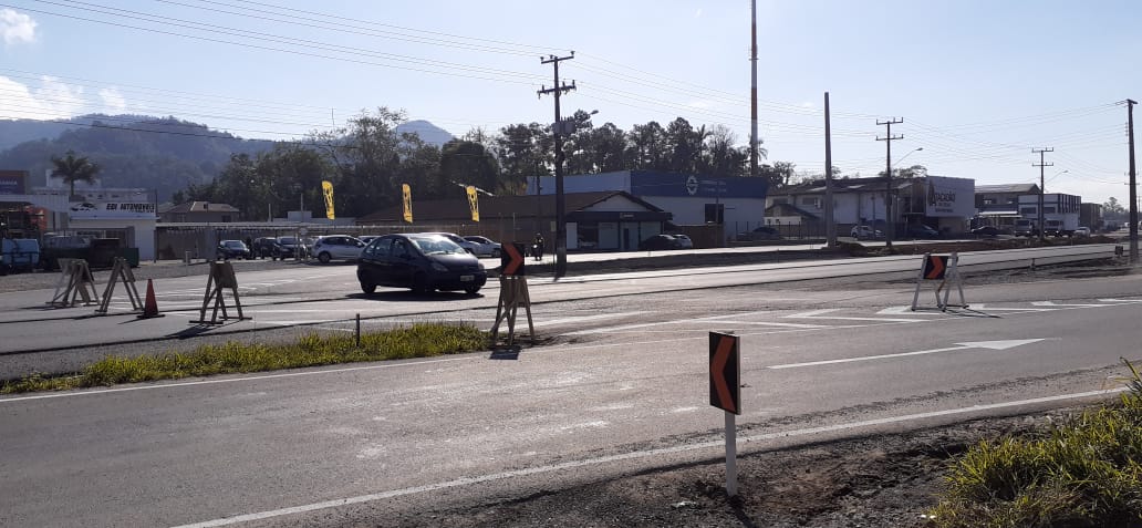 BR 280 Trevo entre o traçado novo e o antigo - Guaramirim/SC - confiram  como andam as obras 