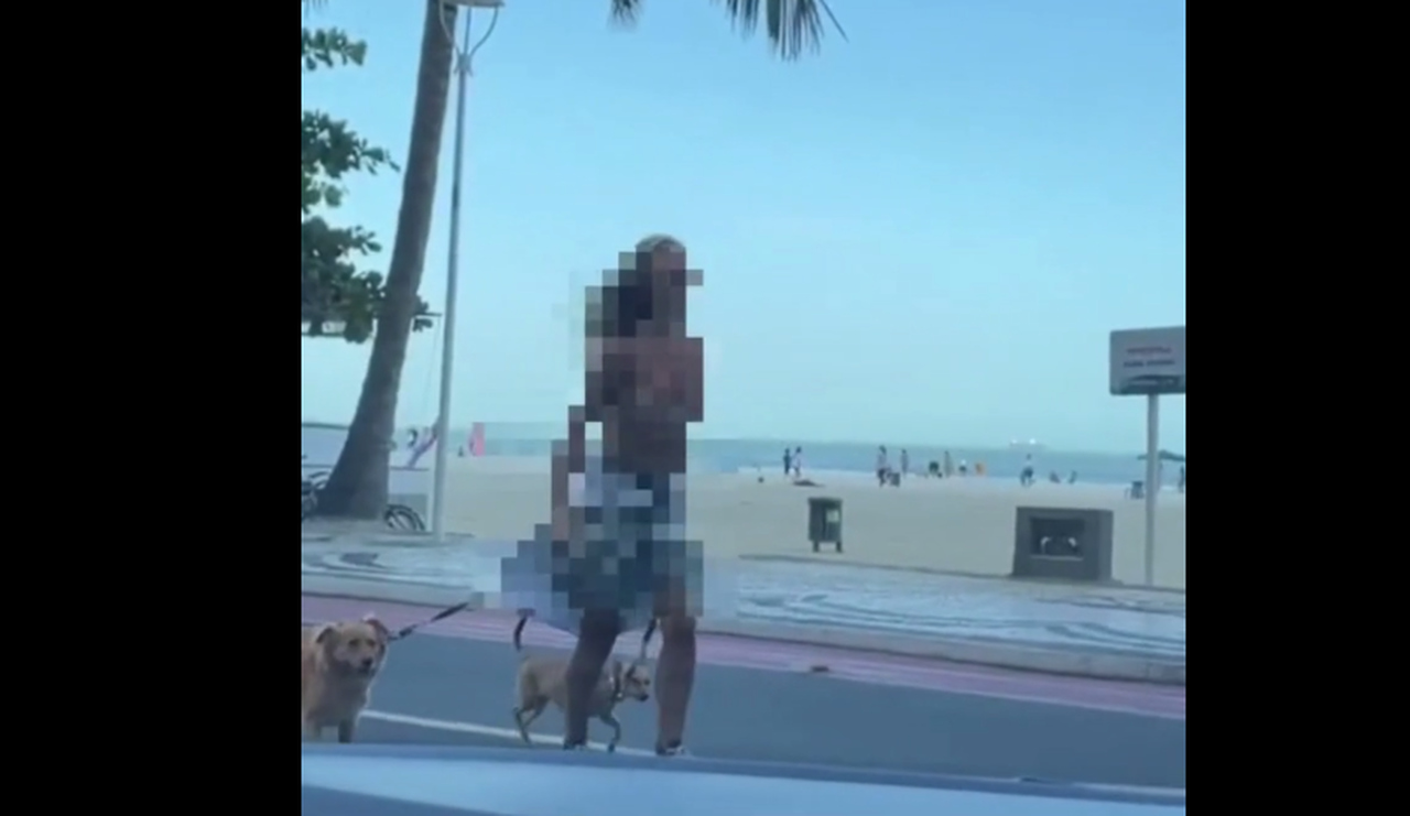 Vídeo] Mulher faz topless para caminhar e acaba presa em Balneário Camboriú